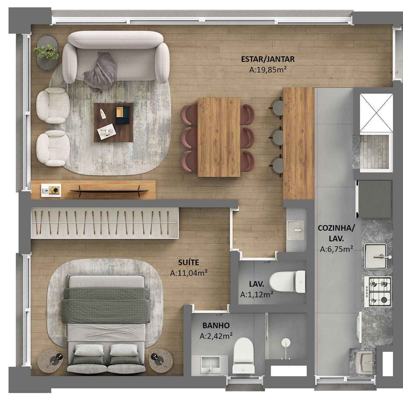 Apartamento, 2 quartos, 51 m² - Foto 18