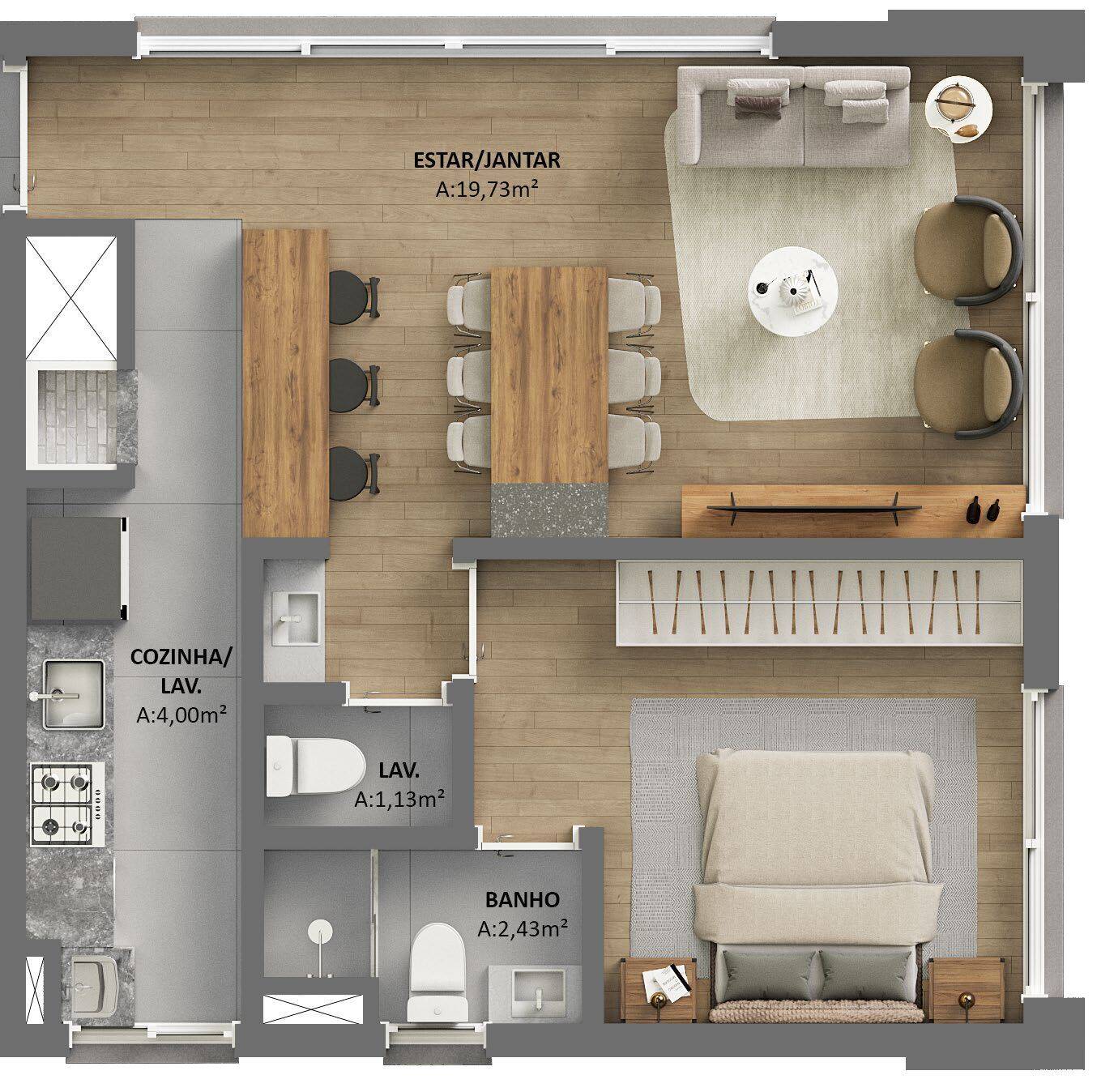 Apartamento, 2 quartos, 51 m² - Foto 17