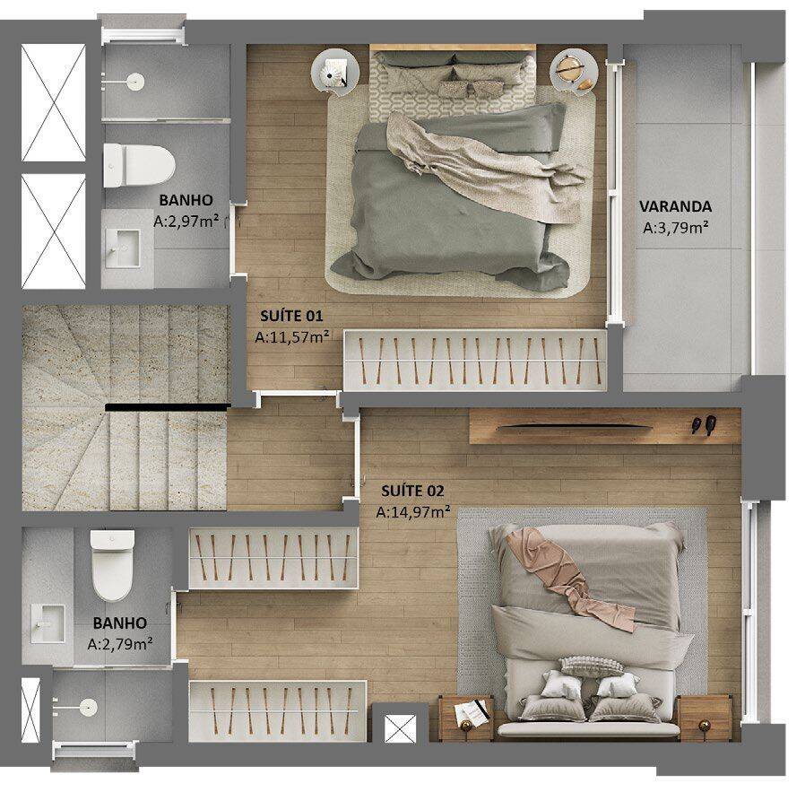 Apartamento, 2 quartos, 51 m² - Foto 20